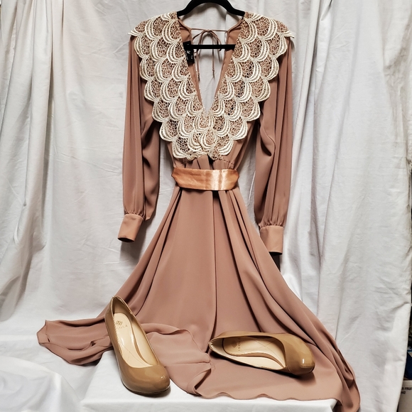 Vintage Dresses & Skirts - ❤️HP❤️ Ursula of Switzerland Sheer Lacy Vintage Dress